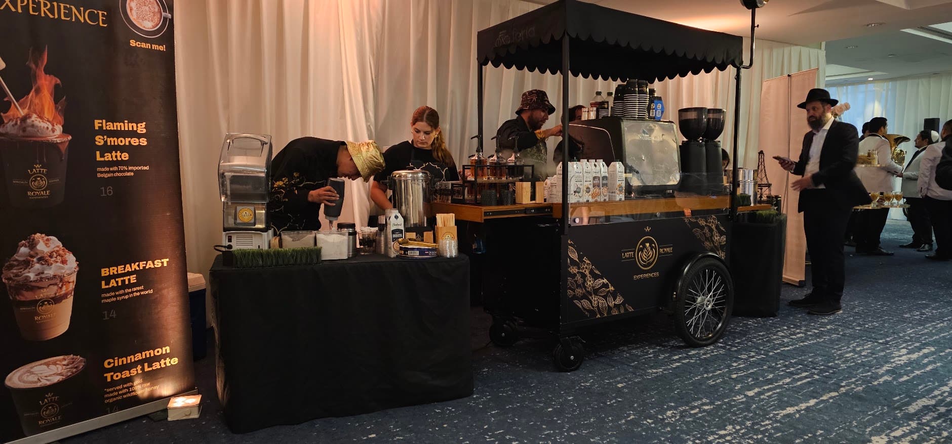 Coffee bar setup at an event