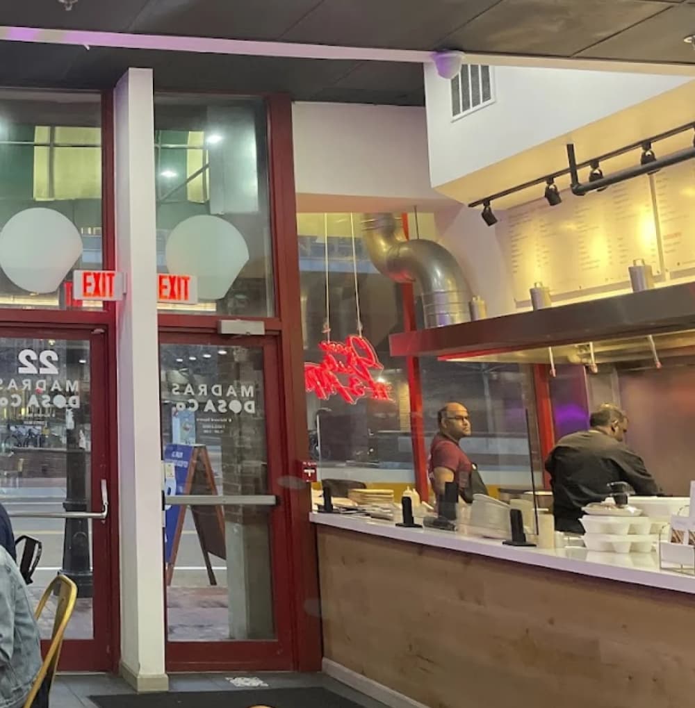 Counter at Madras Dosa Co Harvard Square