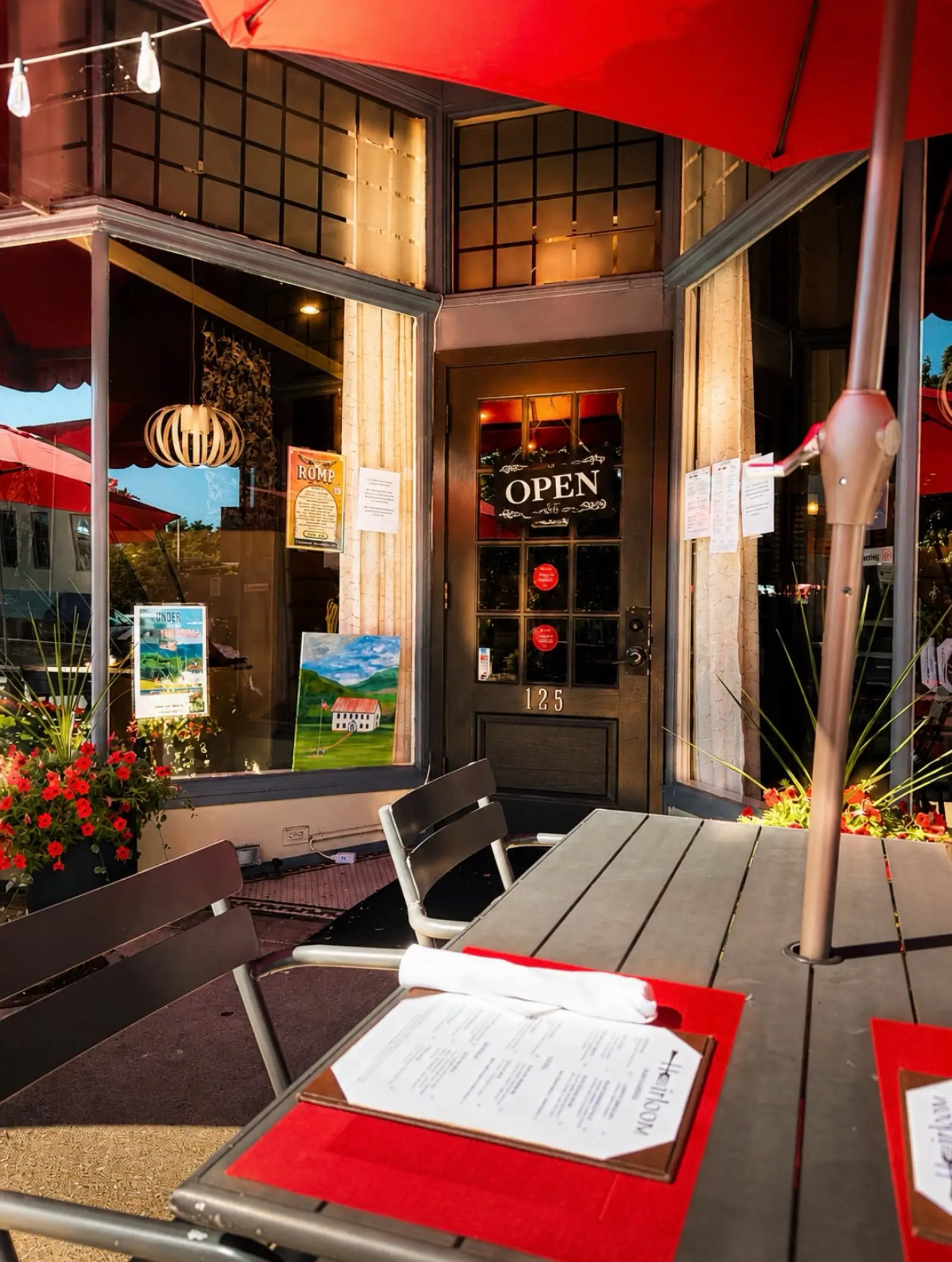 Outdoor seating at Heirloom