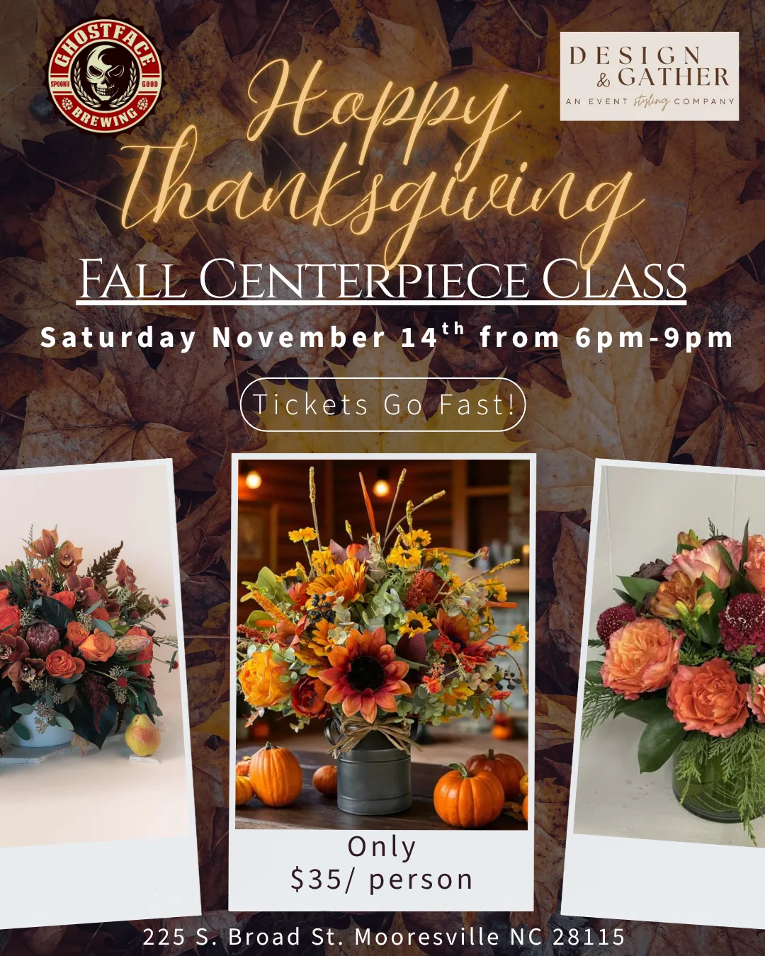 Hoppy Thanksgiving Fall Centerpiece Class